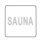 Piktogram Sanela nápis sauna, nerez mat   SLZN 44V